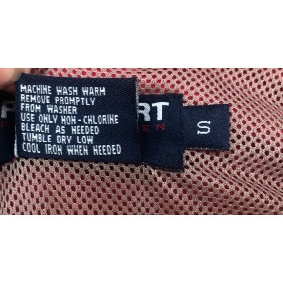 Vintage 1990s Polo Sport Ralph Lauren Windbreaker Jacket Red Tan Men's Small S - Picture 11 of 11